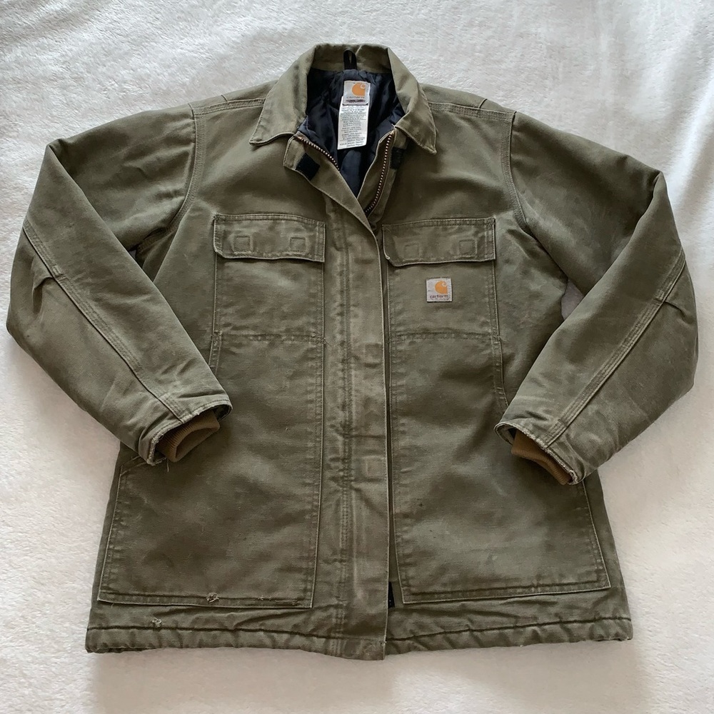 Vintage Carhartt Insulated Jacket Green Size M